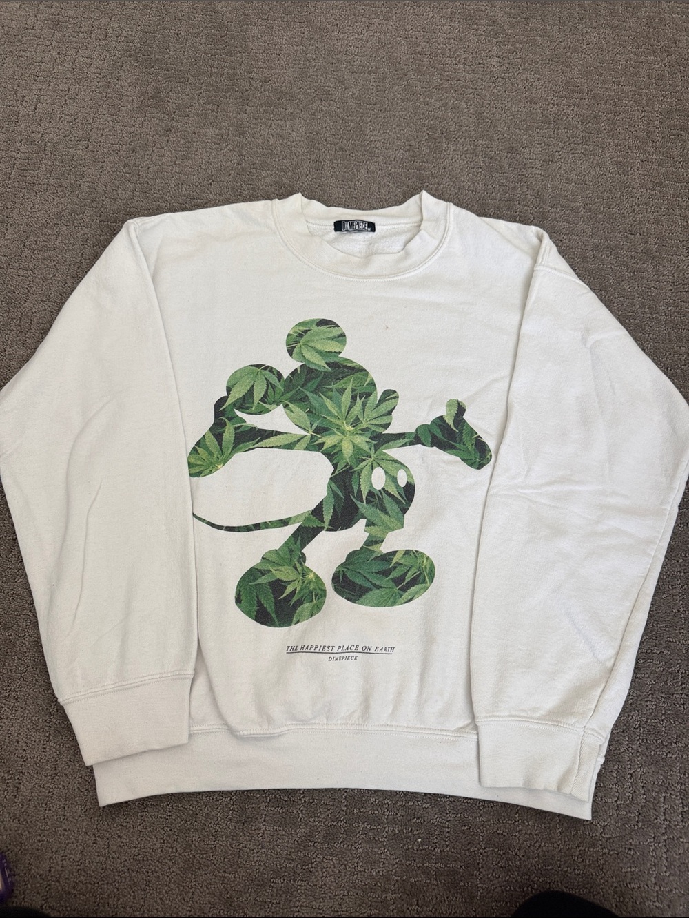 Dimepiece Mickey Mouse Crewneck White